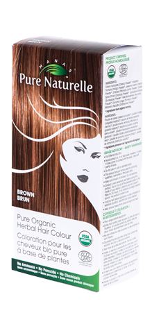 BROWN - Pure Organic Manas PURE NATURELLE Herbal Hair Colour - USDA Approved, Certified Organic By ECOCERT SA