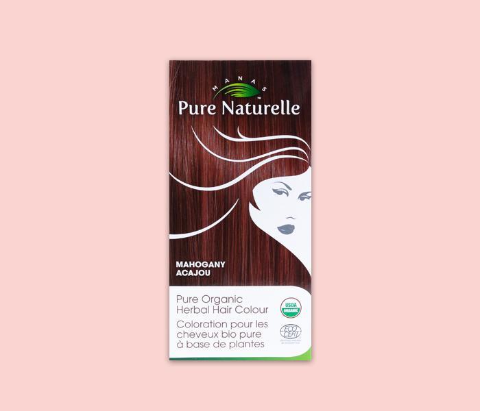 MAHOGANY - Pure Organic Manas PURE NATURELLE Herbal Hair Colour - USDA Approved, Certified Organic By ECOCERT SA