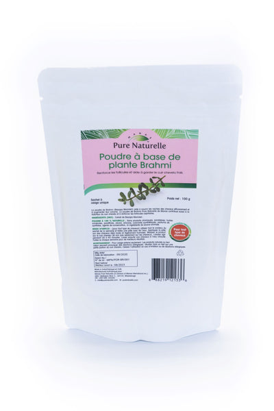 Accelerates hair growth, reduces hair fall, strengthens hair follicles... Manas Pure Naturelle  100% Natural Brahmi* Herbal Powder for all hair types (4 Weekly Single Use Pouches)